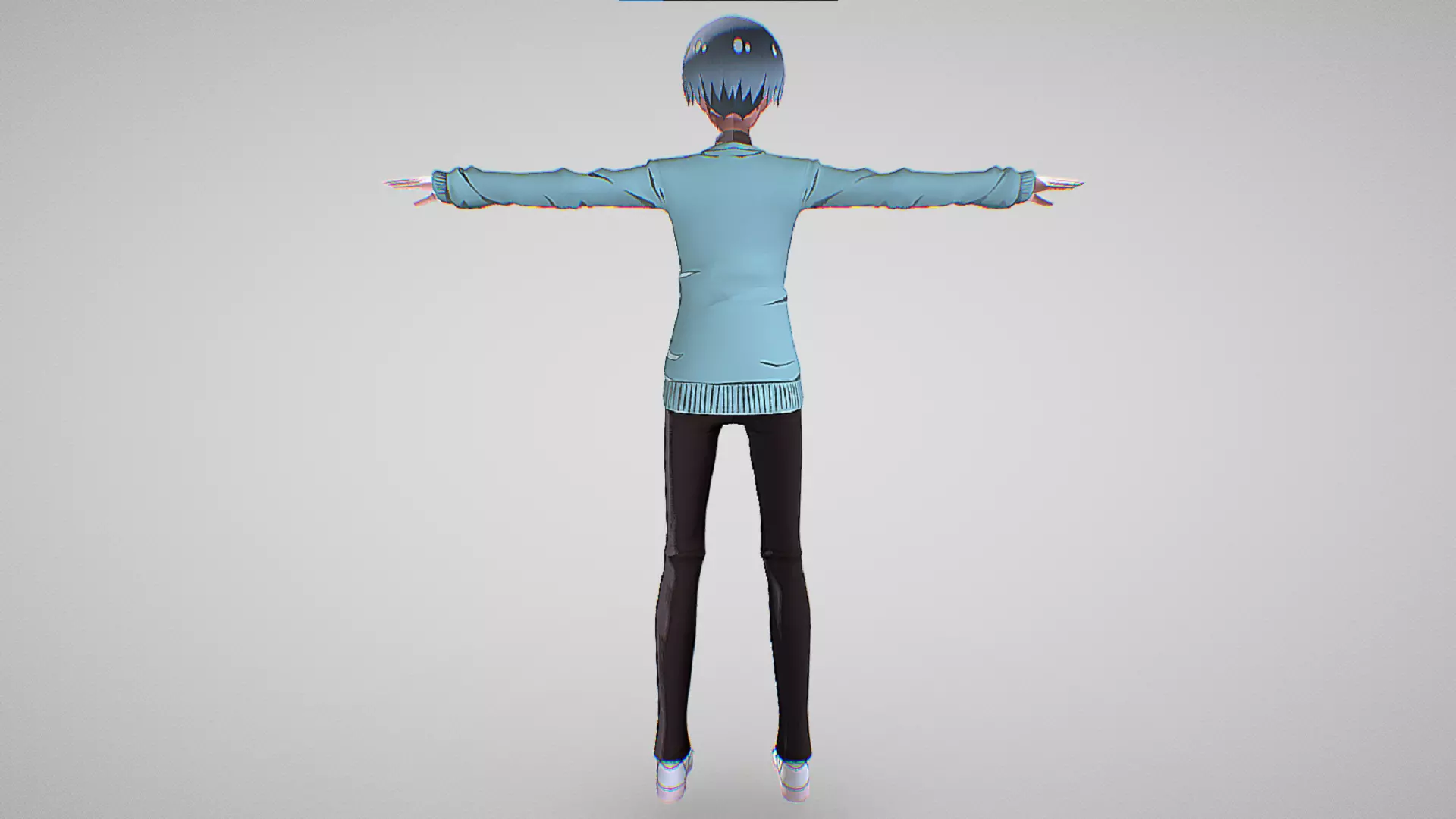 AI Tetsu Kageyama - Tokyo Cronos - Cute Anime Characters Low-poly 3D model_3