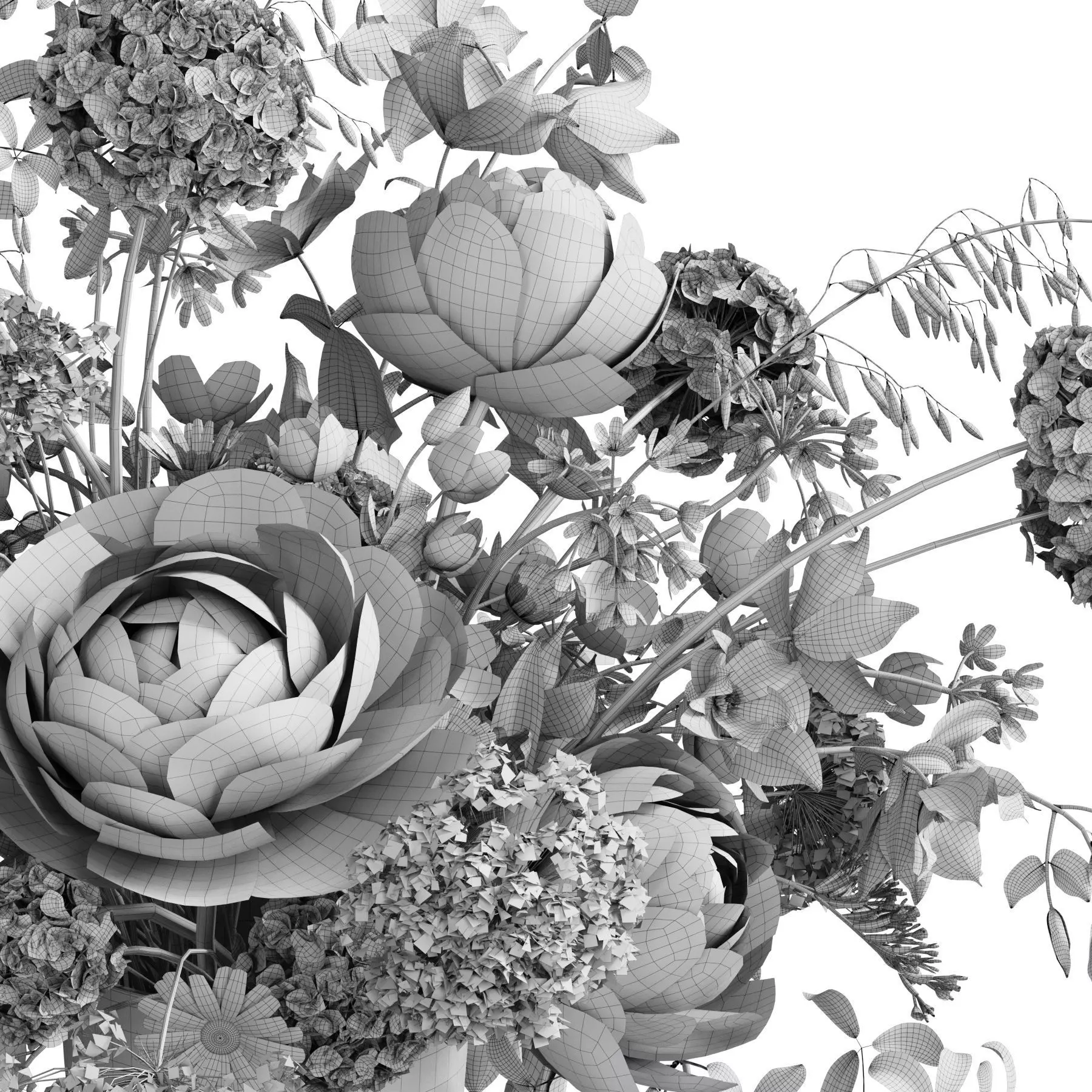 Flower In Vase 98 3D model_5