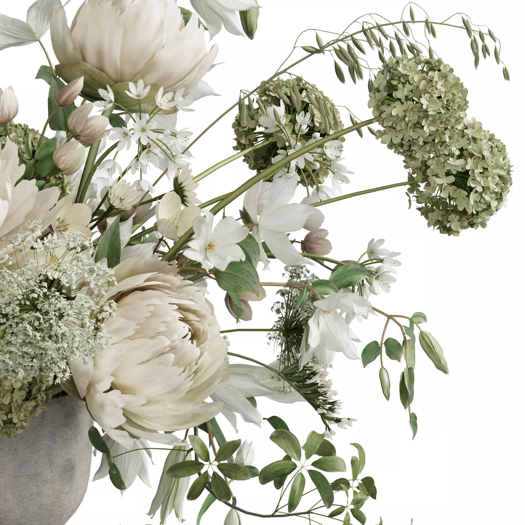 Flower In Vase 98 3D model_4