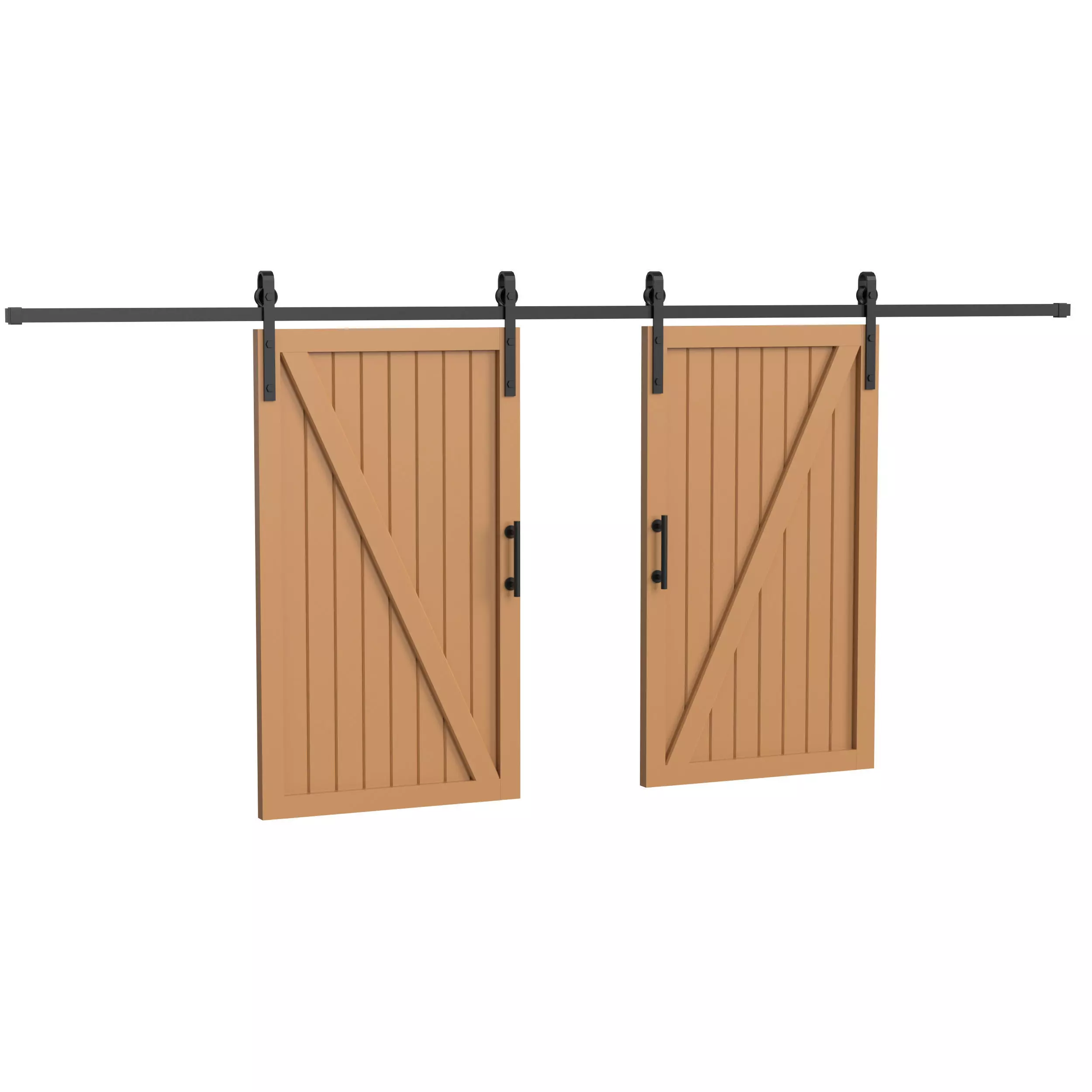 Interior Barndoors 3D model_3