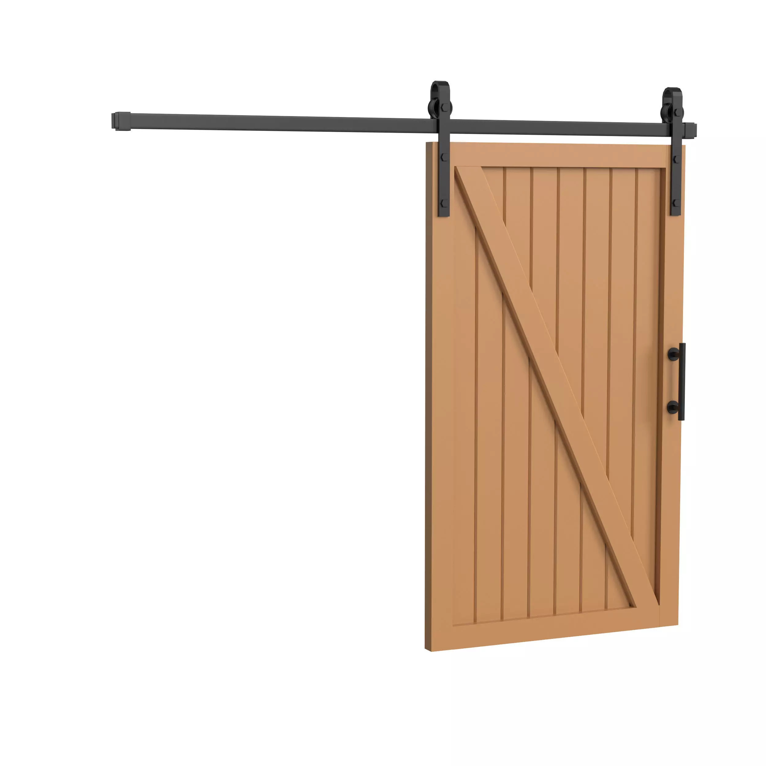 Interior Barndoors 3D model_4