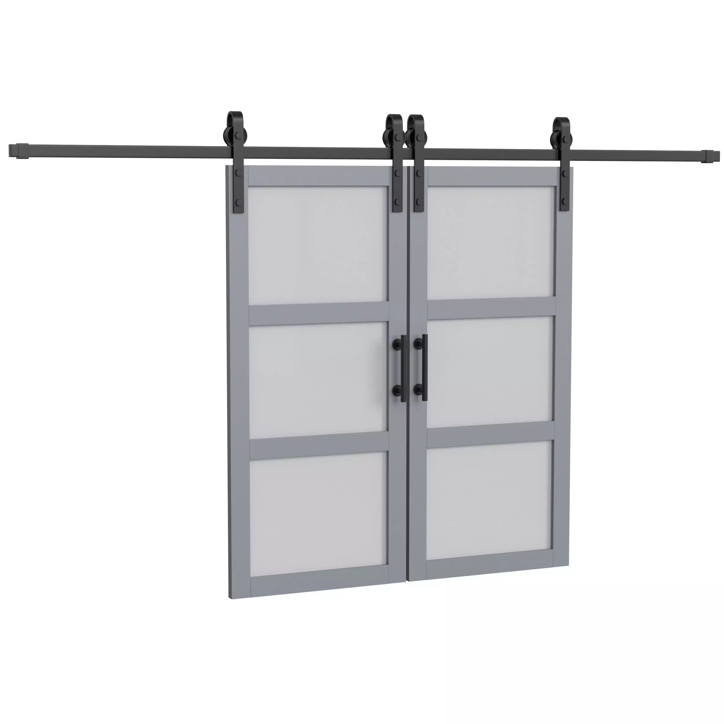 Interior Barndoors 3D model_1