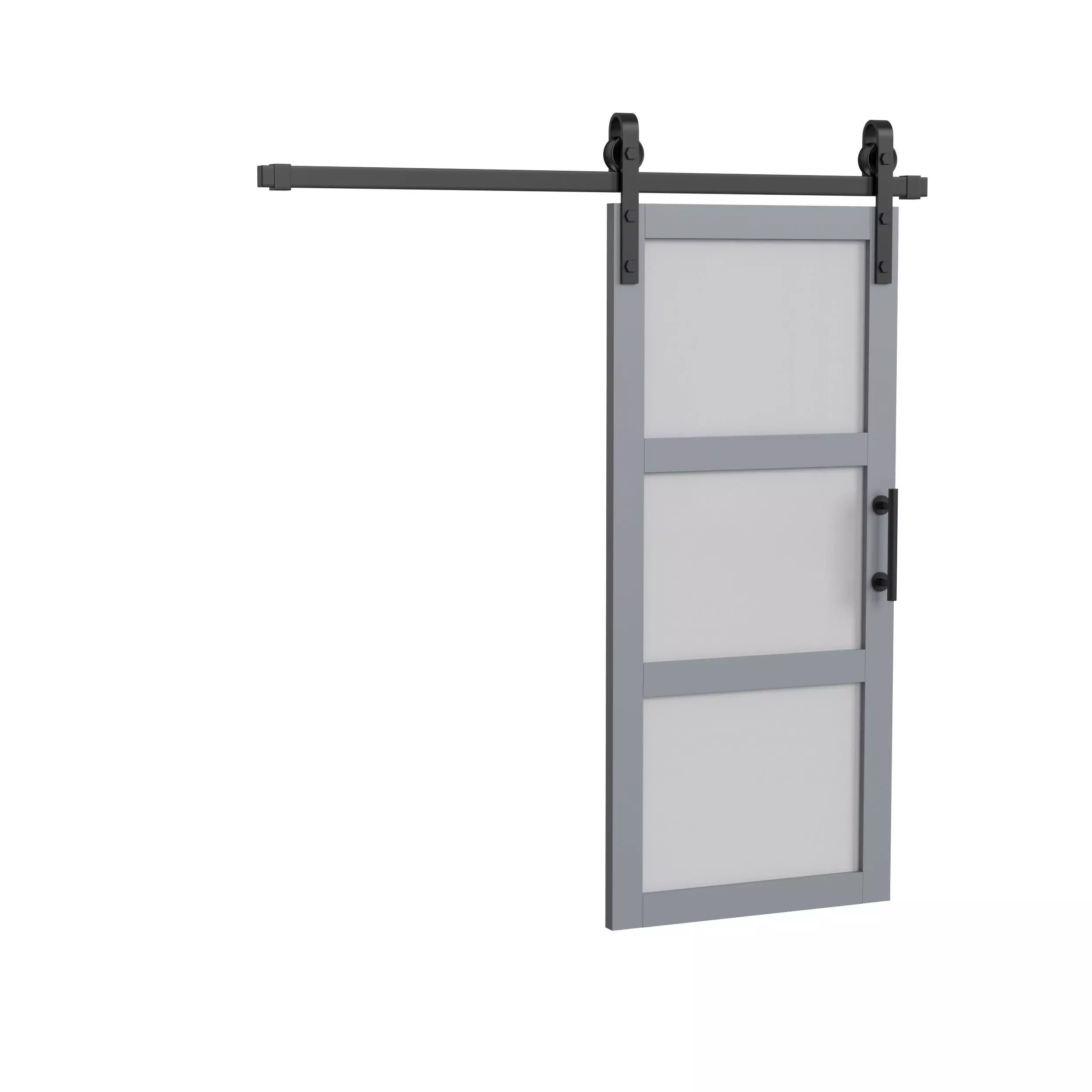 Interior Barndoors 3D model_2