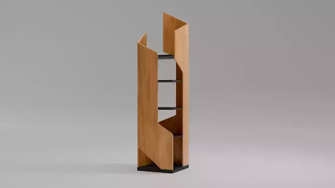 Modern Wooden Bookshelf