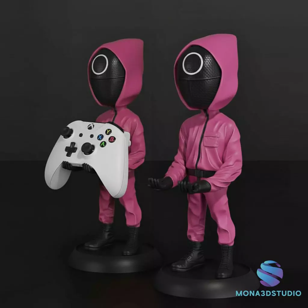 Joypad Stand Squid Guard - 3D Printable Controller Holder STL 3D print model_1