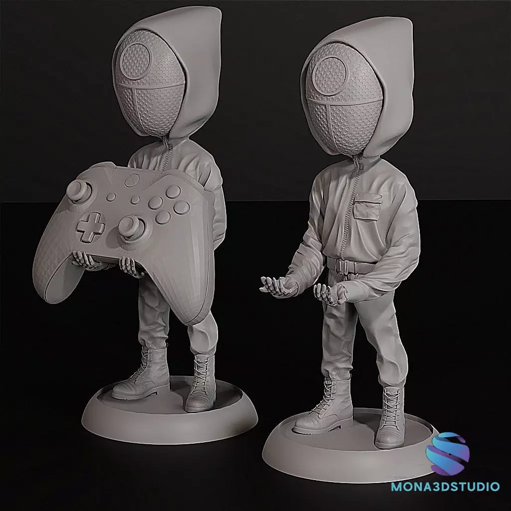 Joypad Stand Squid Guard - 3D Printable Controller Holder STL 3D print model_2