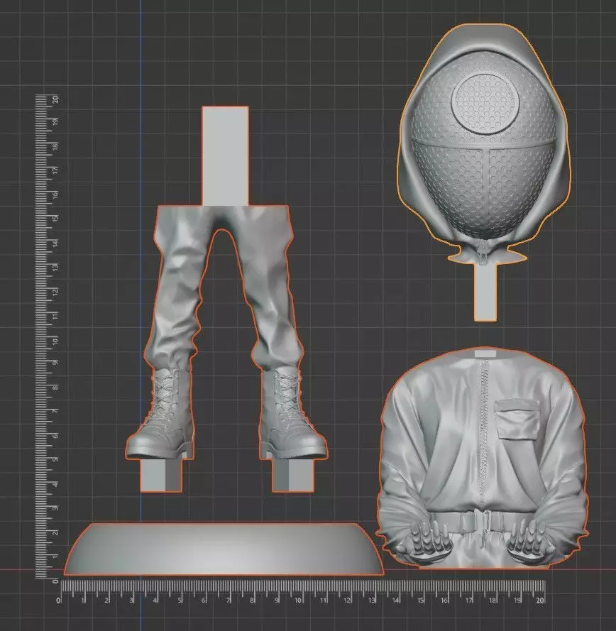 Joypad Stand Squid Guard - 3D Printable Controller Holder STL 3D print model_6