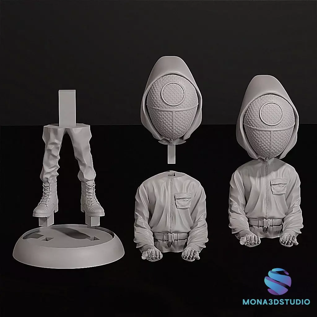 Joypad Stand Squid Guard - 3D Printable Controller Holder STL 3D print model_3