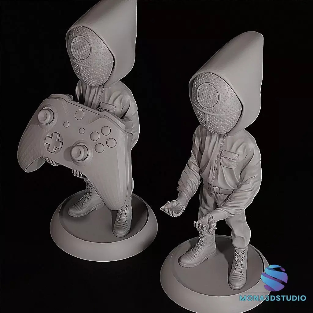 Joypad Stand Squid Guard - 3D Printable Controller Holder STL 3D print model_5