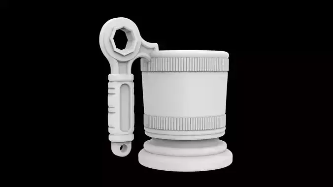 Wrench-Handle Shop Cup Holder 3D Printable Utility Sleeve