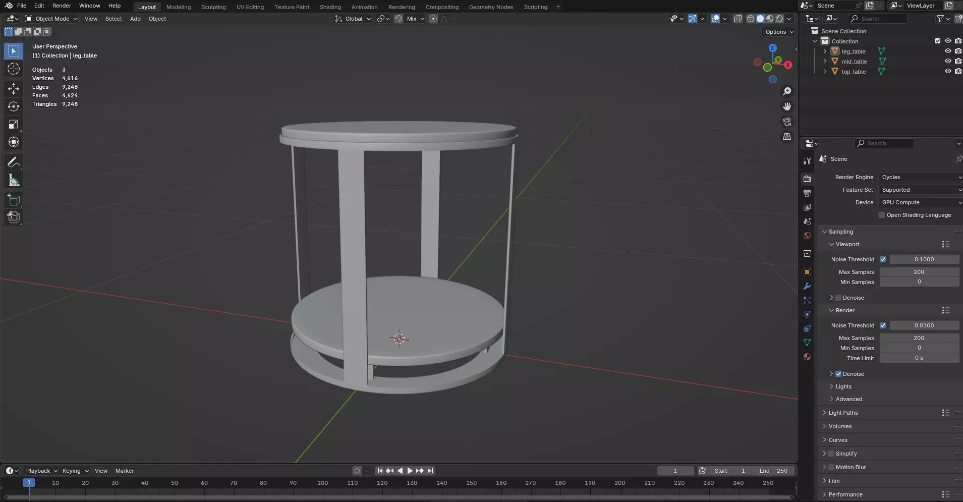 Round Table CG45 3D model_7