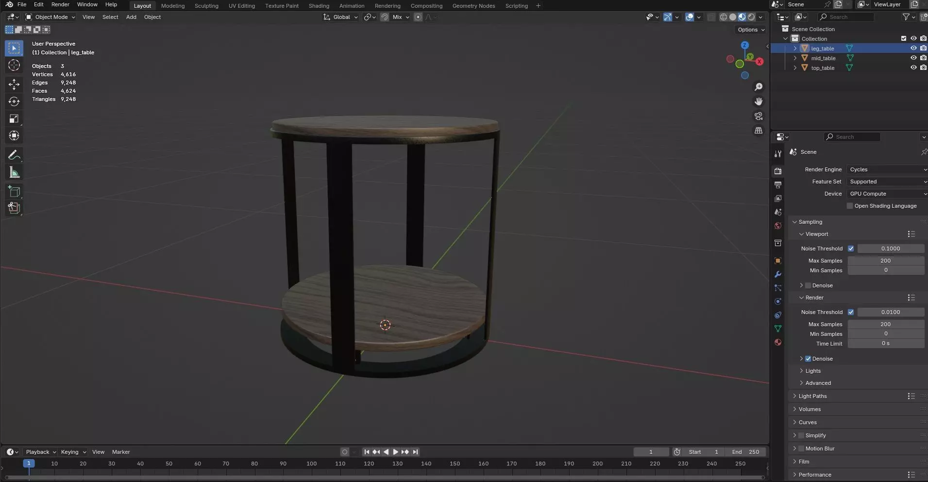 Round Table CG45 3D model_8