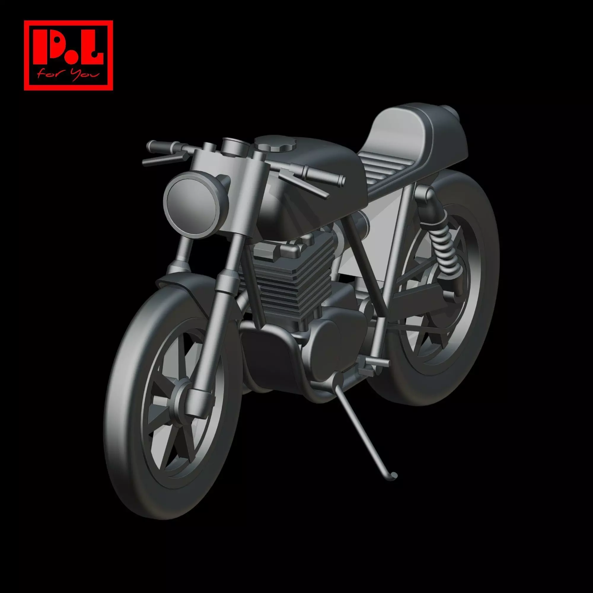 Motorcycle Cafe Racer Harley Davidson Yamaha Ducati Honda Triumh 3D print model_0