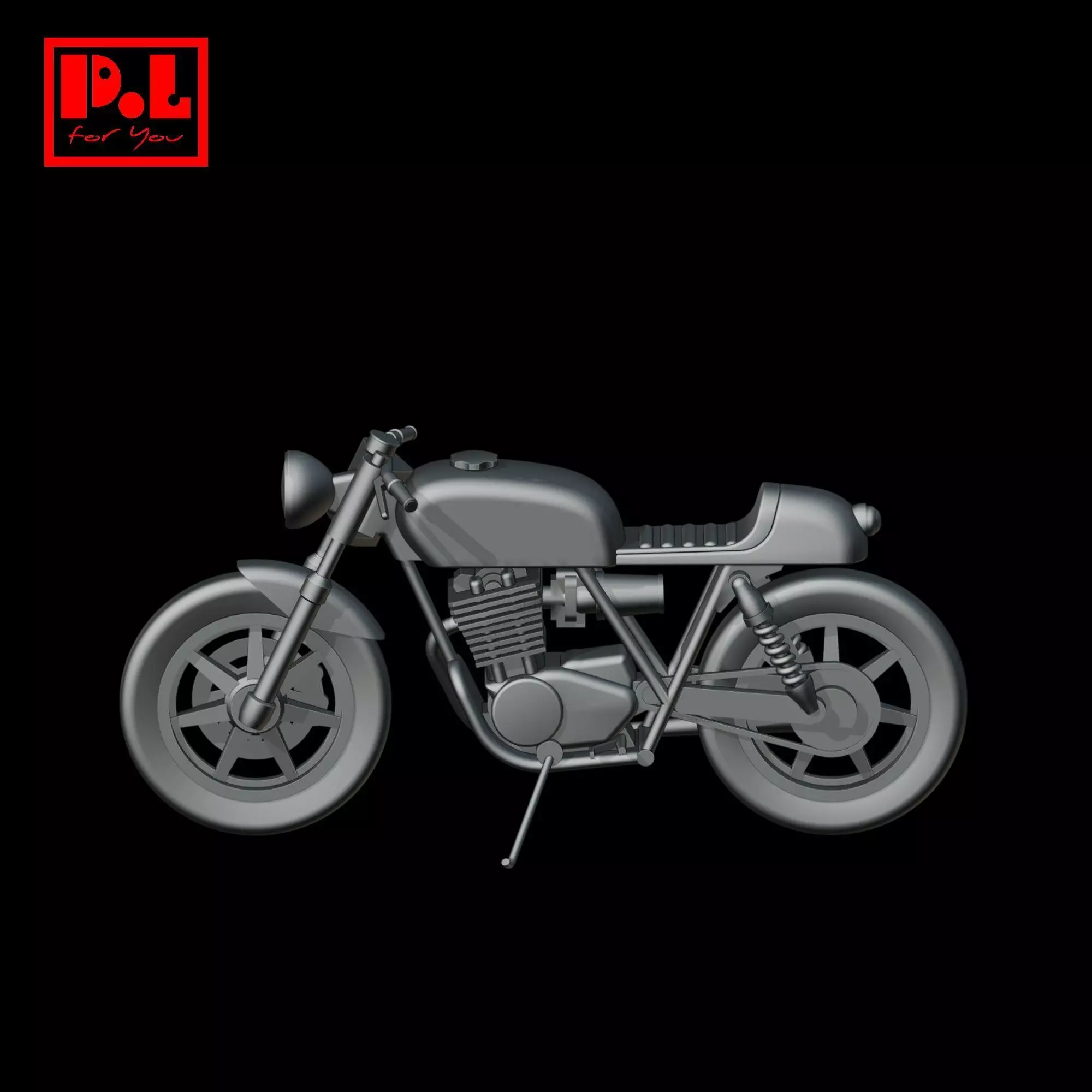 Motorcycle Cafe Racer Harley Davidson Yamaha Ducati Honda Triumh 3D print model_1