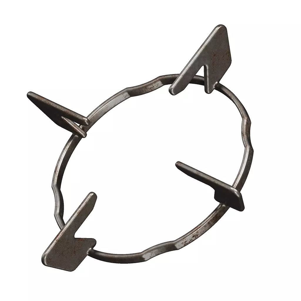 Rusty Gas Stove Pan Support 3D model_1