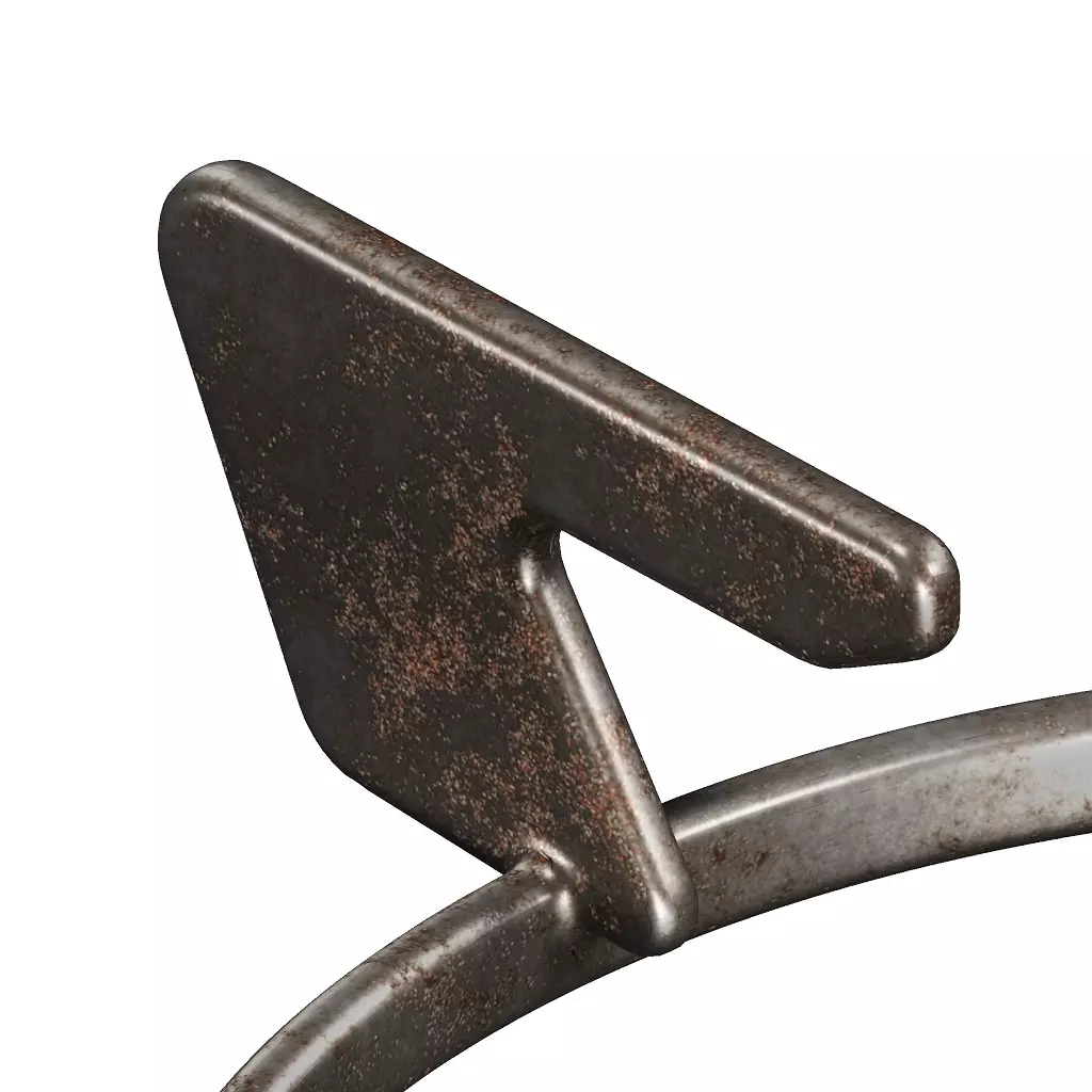 Rusty Gas Stove Pan Support 3D model_2