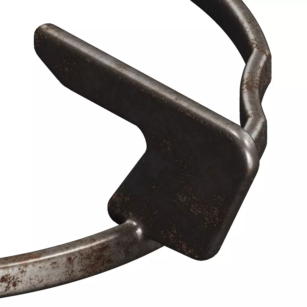 Rusty Gas Stove Pan Support 3D model_3