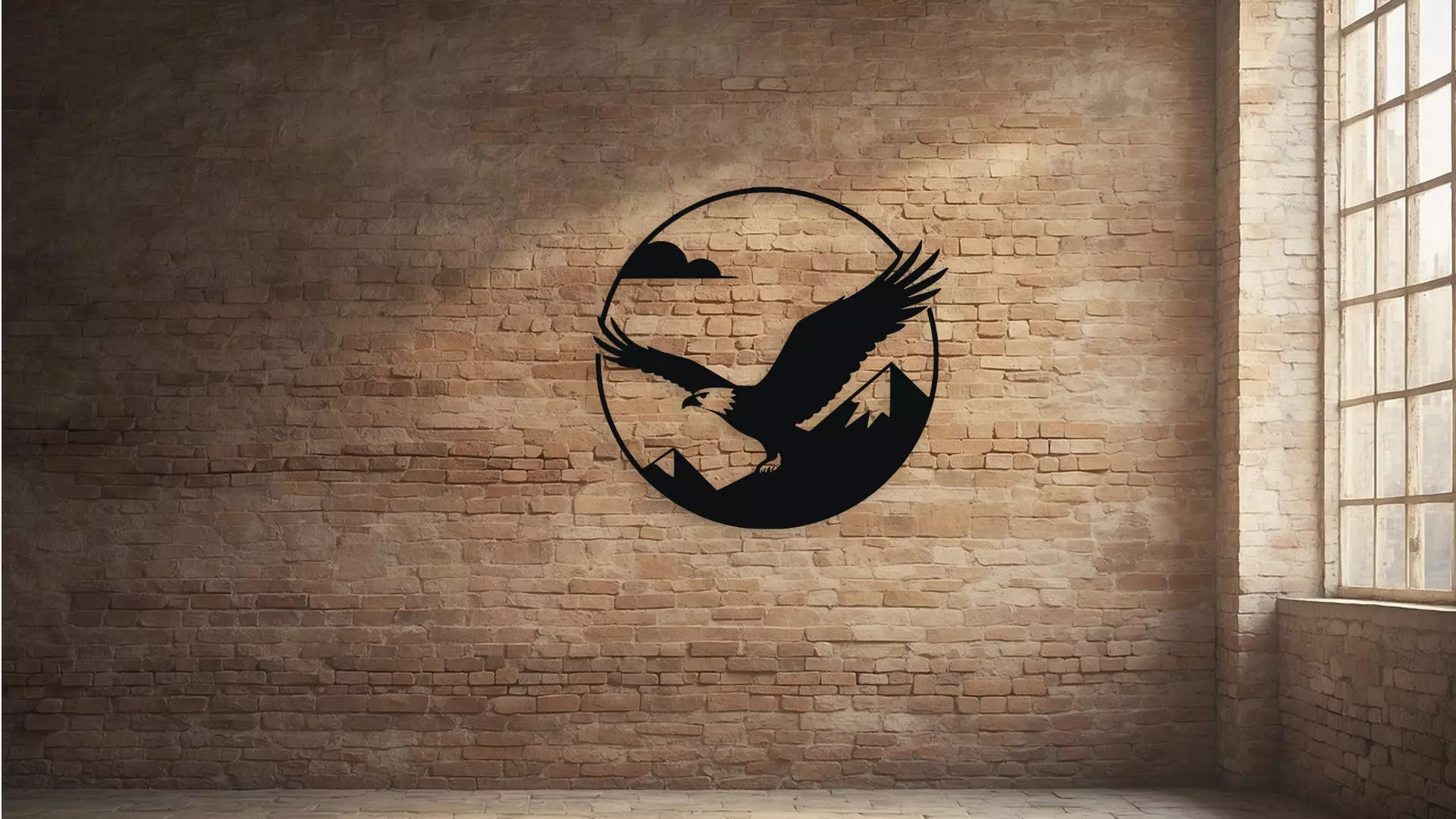 Soaring Eagle Mountain Wall Decor 3D model_2