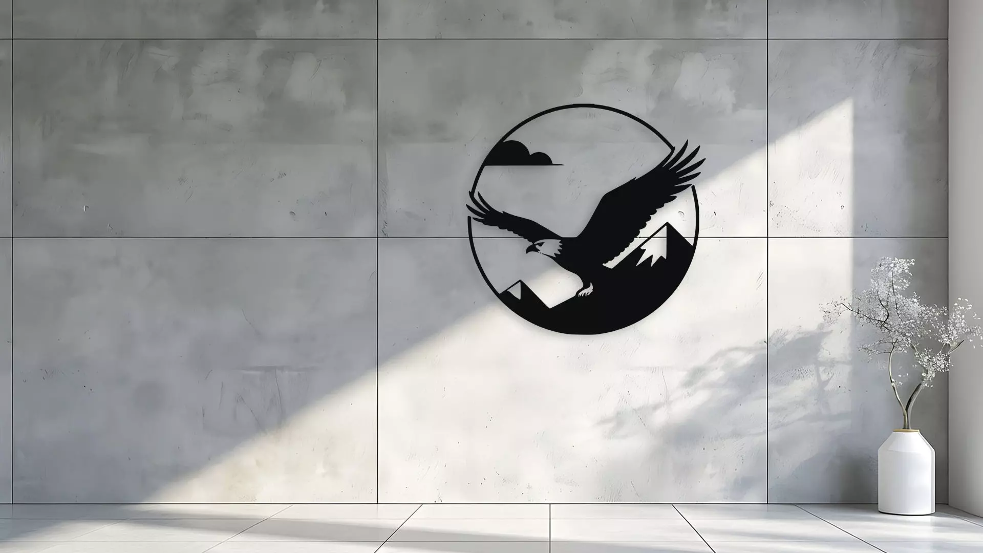 Soaring Eagle Mountain Wall Decor 3D model_1