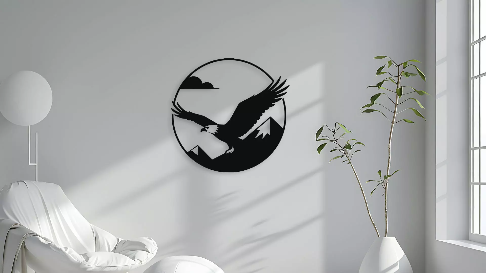 Soaring Eagle Mountain Wall Decor 3D model_4