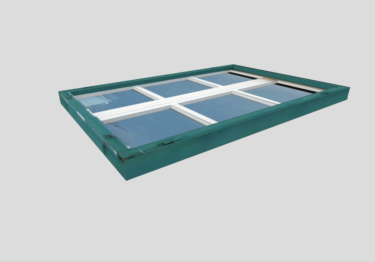 low poly window 7 upvc frame Low-poly 3D model_1