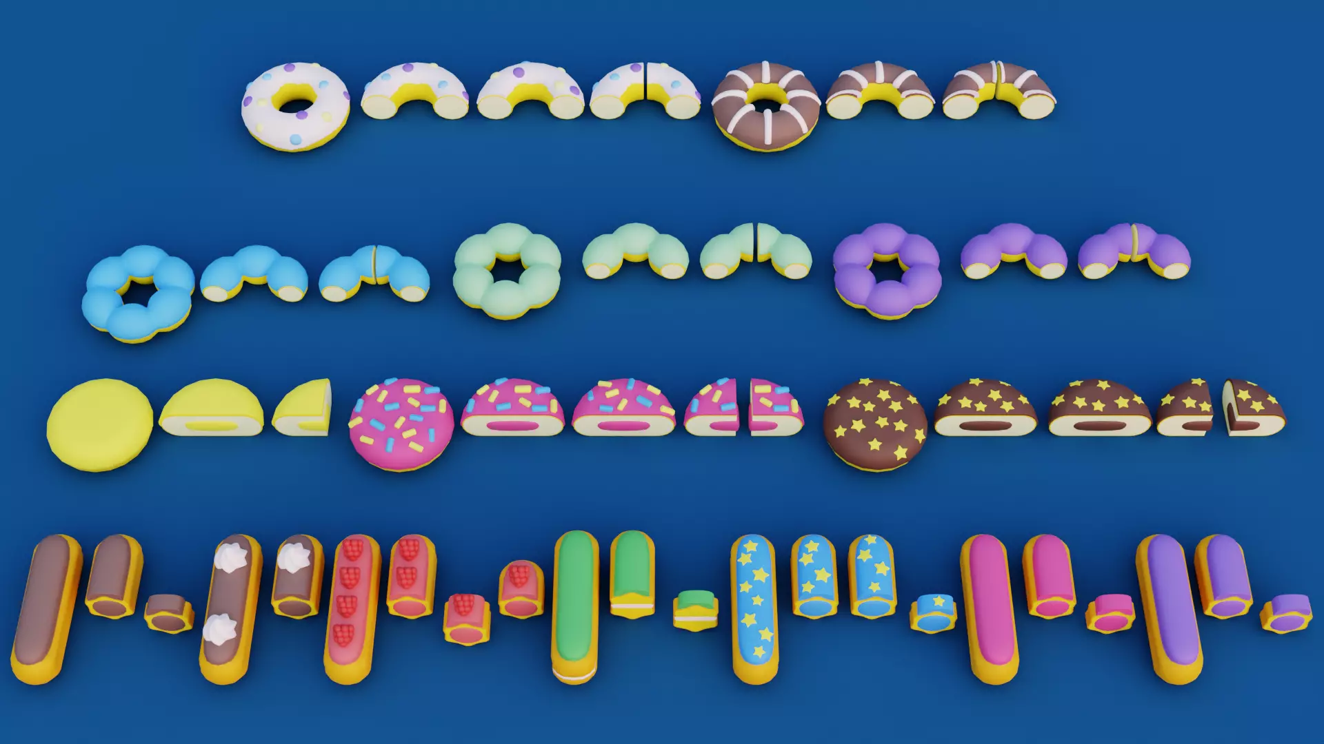 Cartoon Bakery and Pastry Pack 2 Low-poly 3D model_7