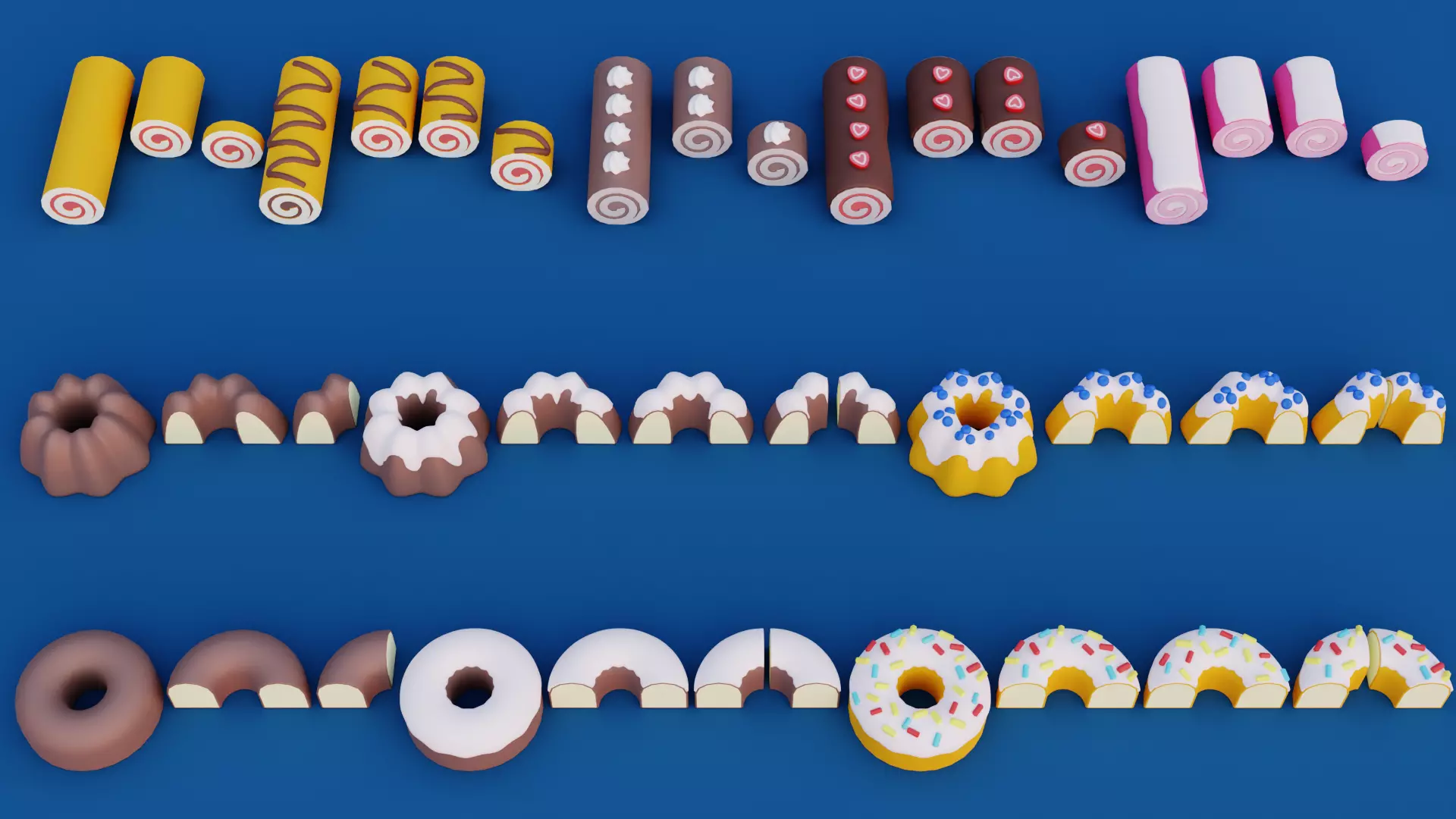 Cartoon Bakery and Pastry Pack 2 Low-poly 3D model_5