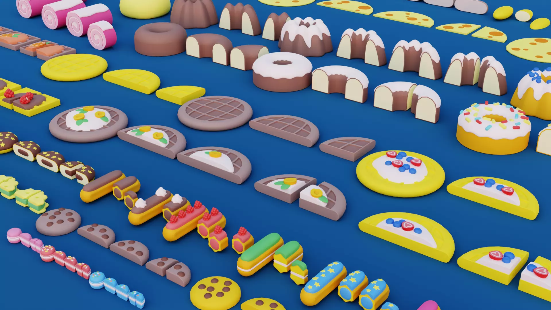 Cartoon Bakery and Pastry Pack 2 Low-poly 3D model_9