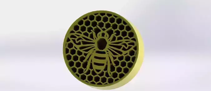 Honeycomb Bee Decor 3D Print Model STL STEP  SolidWorks