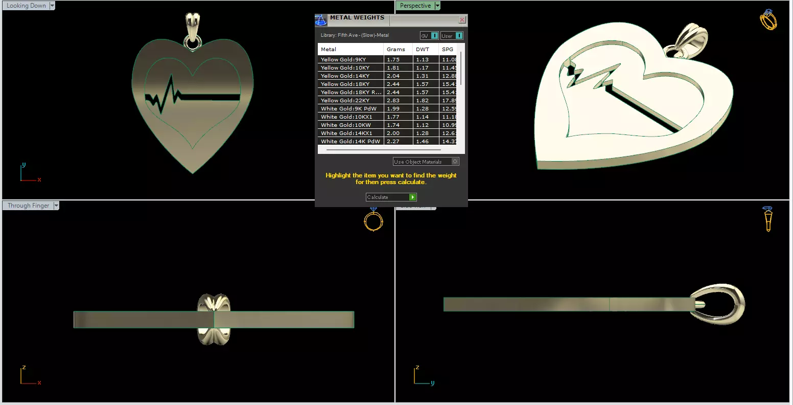 Elegant Heartbeat ECG Line Pendant File Item 18 3D print model_2