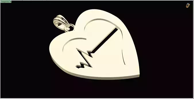 Elegant Heartbeat ECG Line Pendant File Item 18