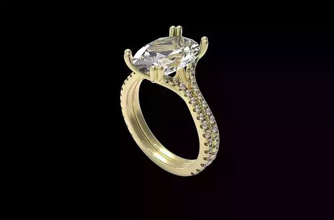 Engagement Ring 3D print model