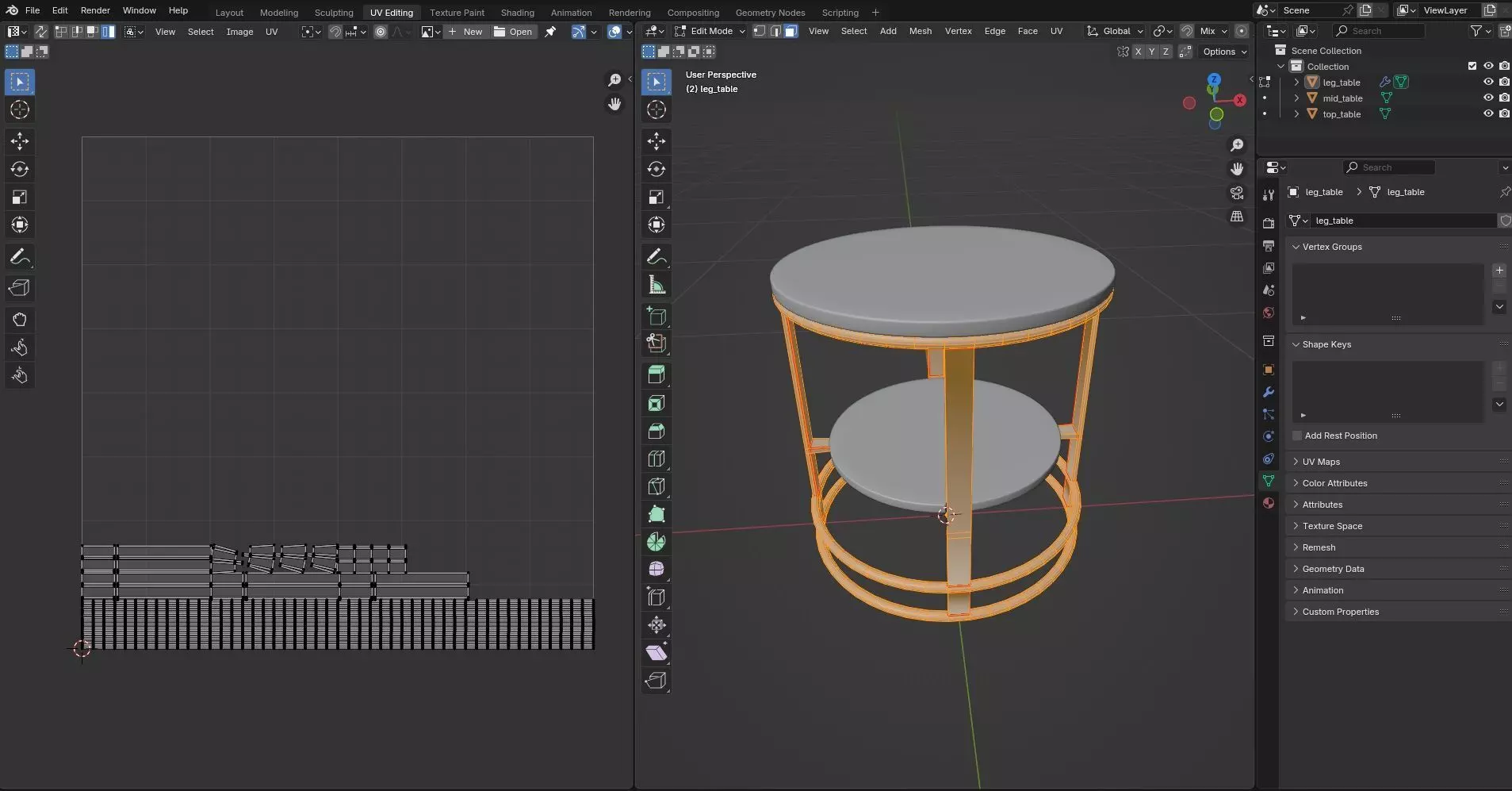 Round Table CG51 3D model_9