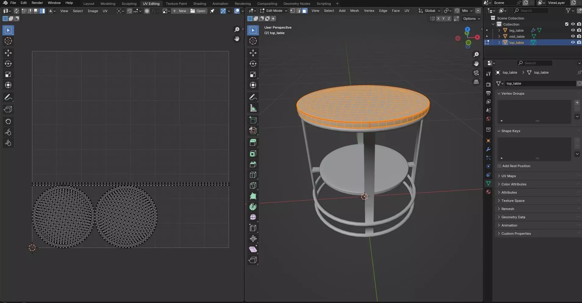 Round Table CG51 3D model_10