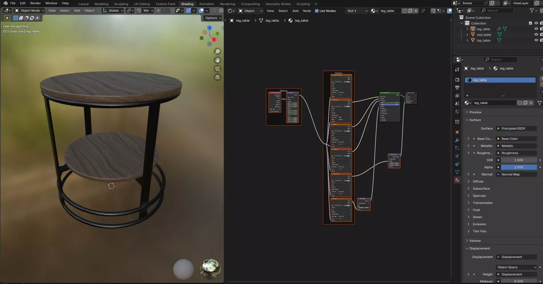 Round Table CG51 3D model_11
