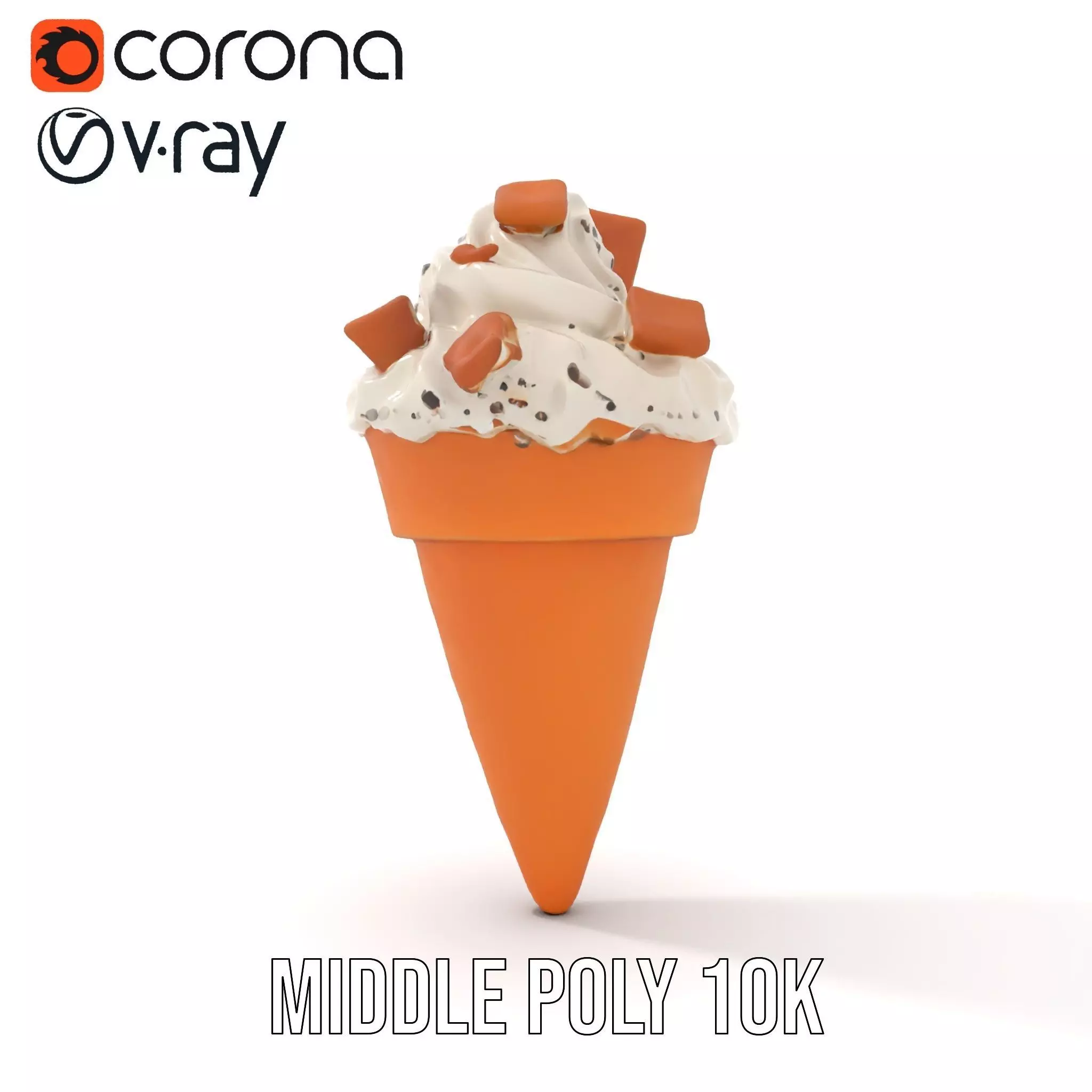Vanilla Cone Delight model pack Low-poly 3D model_14