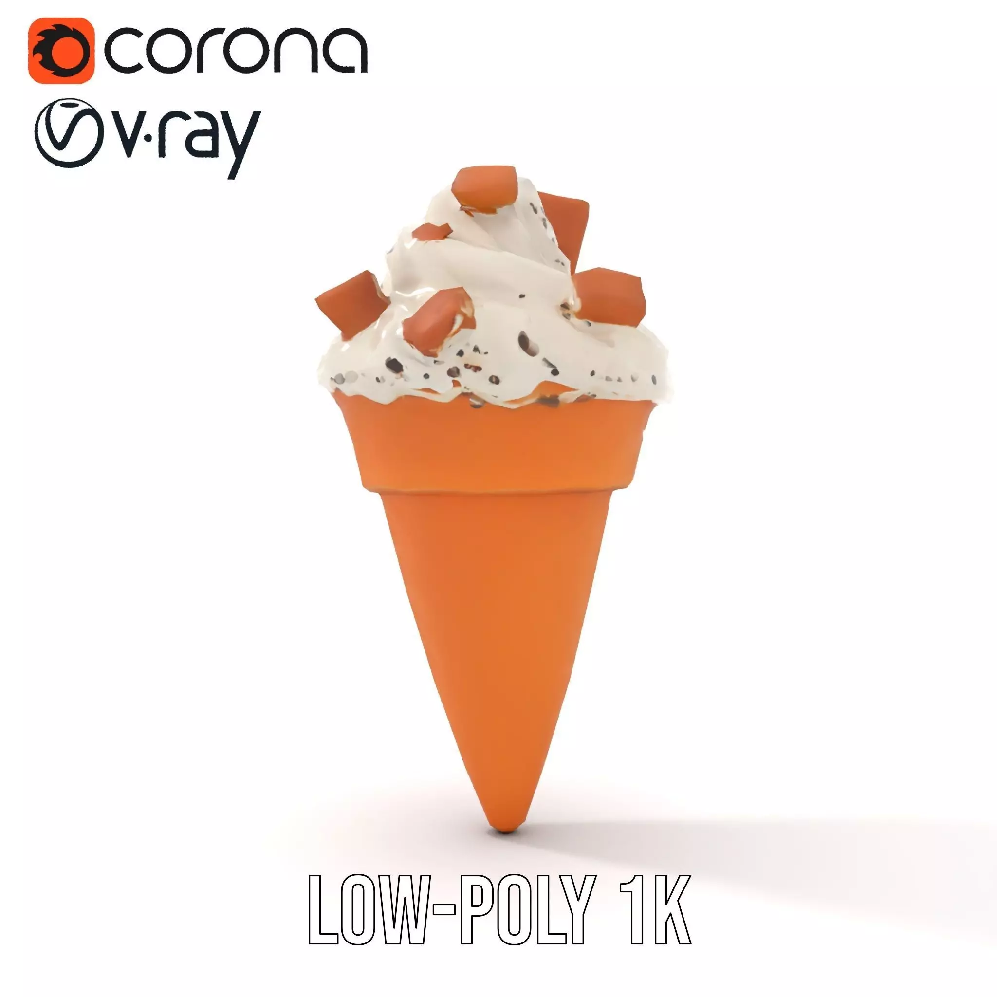 Vanilla Cone Delight model pack Low-poly 3D model_15