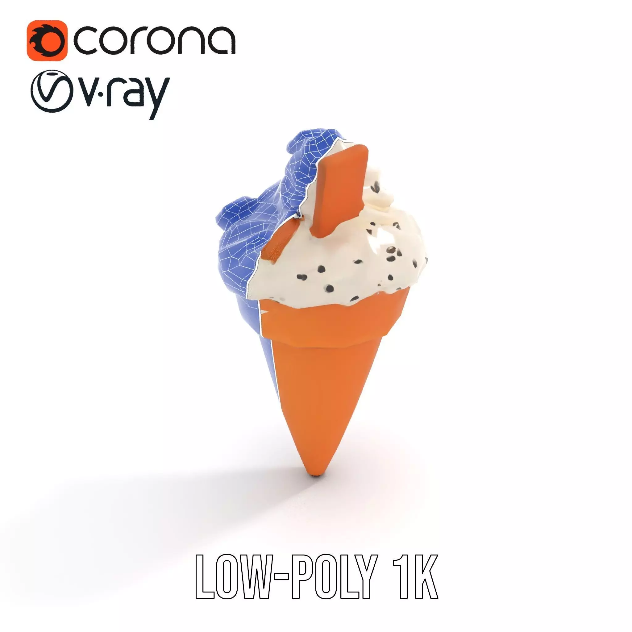 Vanilla Cone Delight model pack Low-poly 3D model_18