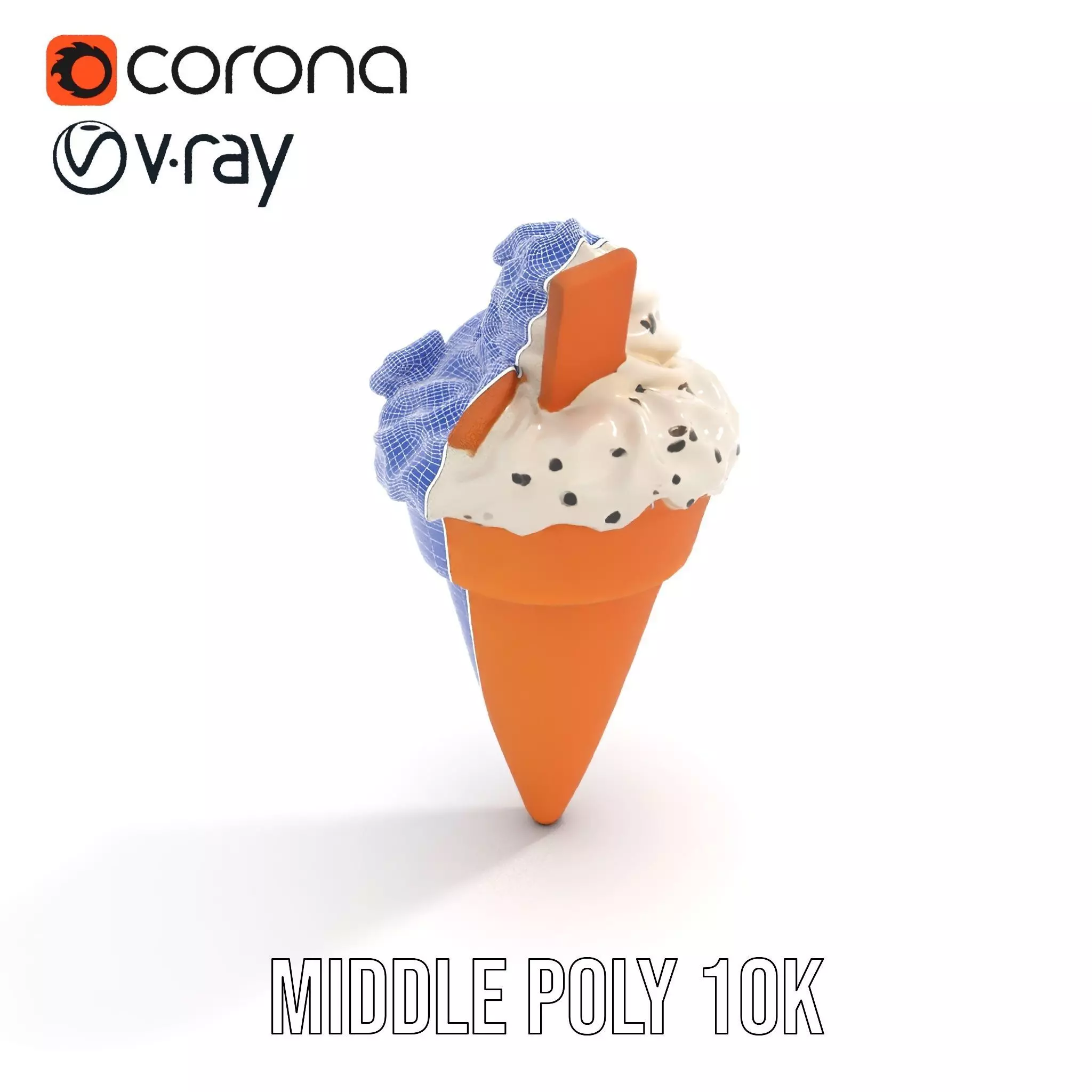 Vanilla Cone Delight model pack Low-poly 3D model_22