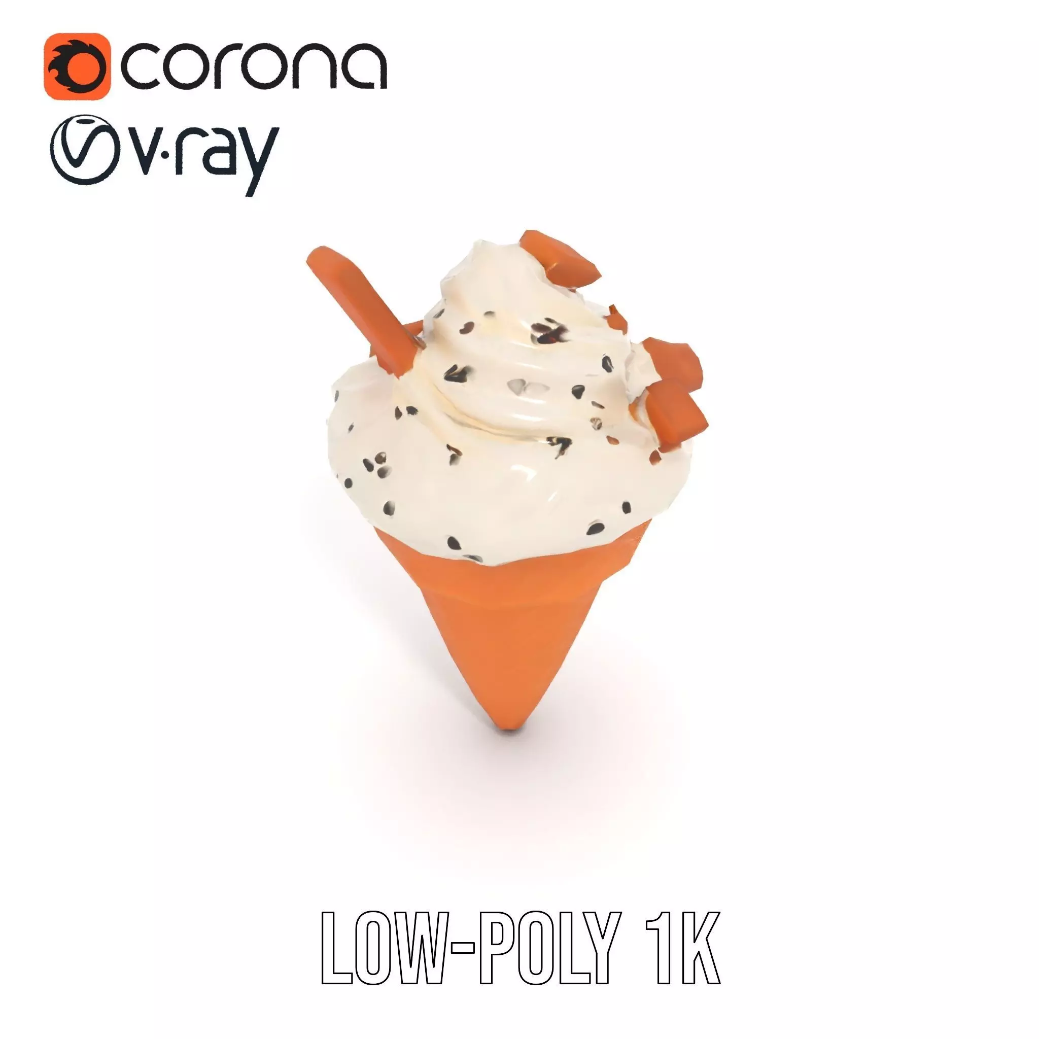 Vanilla Cone Delight model pack Low-poly 3D model_23