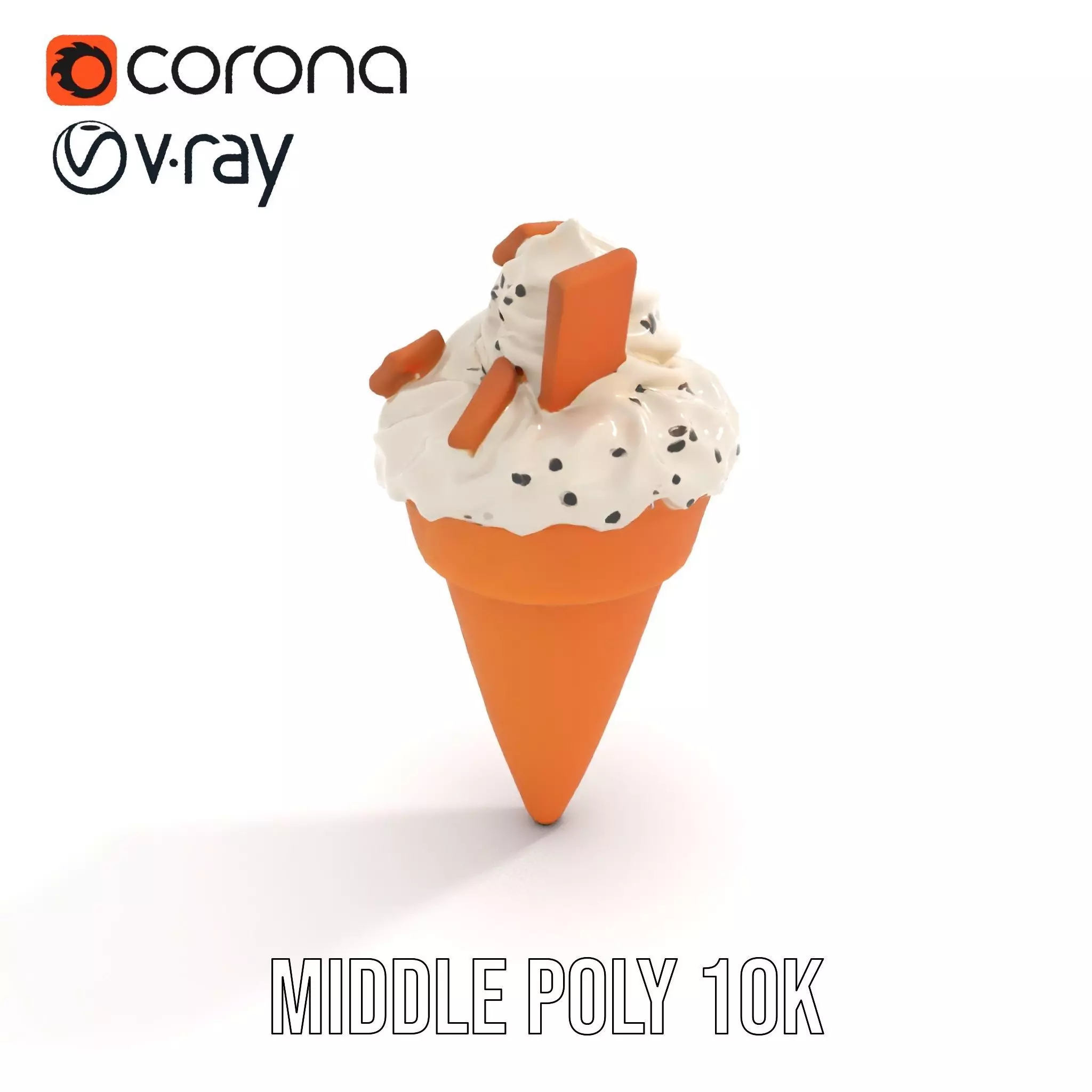 Vanilla Cone Delight model pack Low-poly 3D model_17