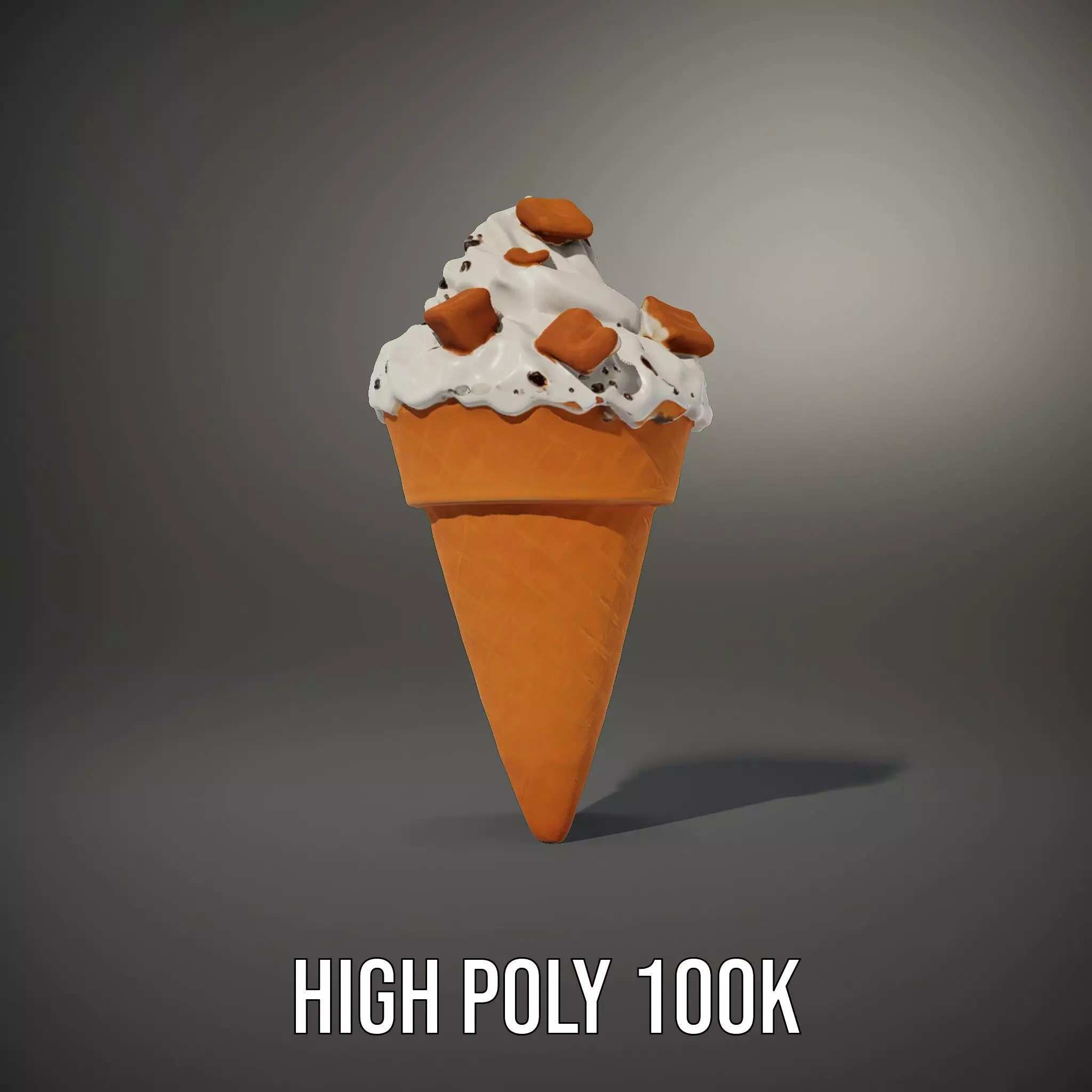 Vanilla Cone Delight model pack Low-poly 3D model_11