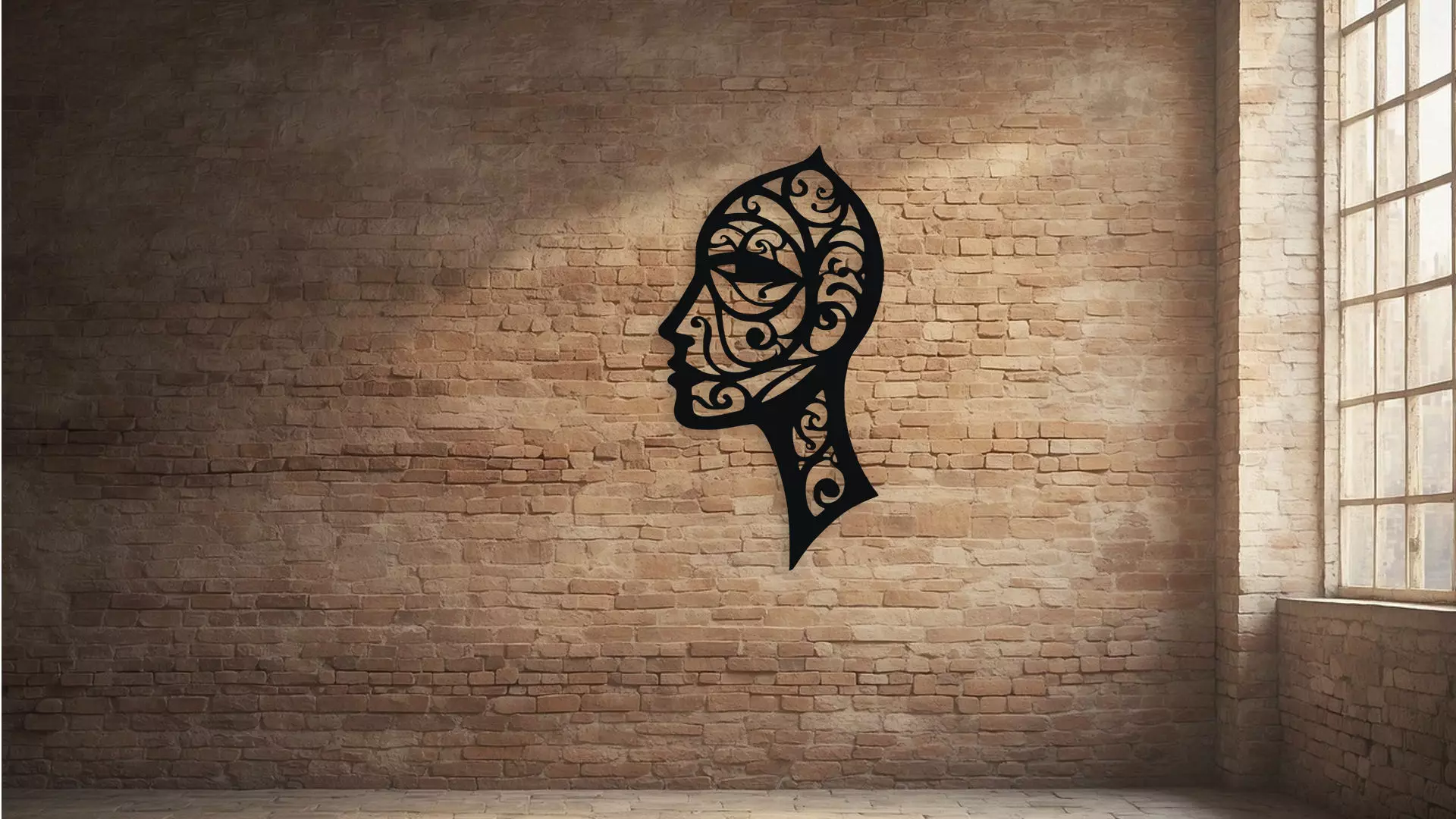 Abstract Profile Decorative Wall Art 3D model_2