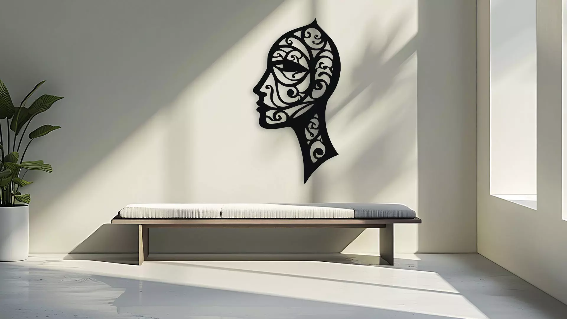 Abstract Profile Decorative Wall Art 3D model_3