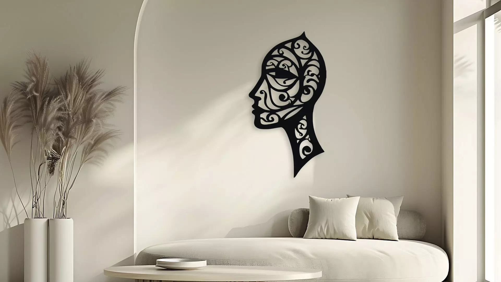 Abstract Profile Decorative Wall Art 3D model_5