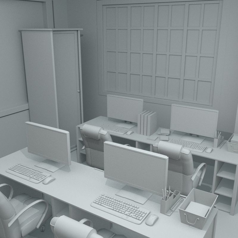 CARTOON OFFICE MAN 3D model_29