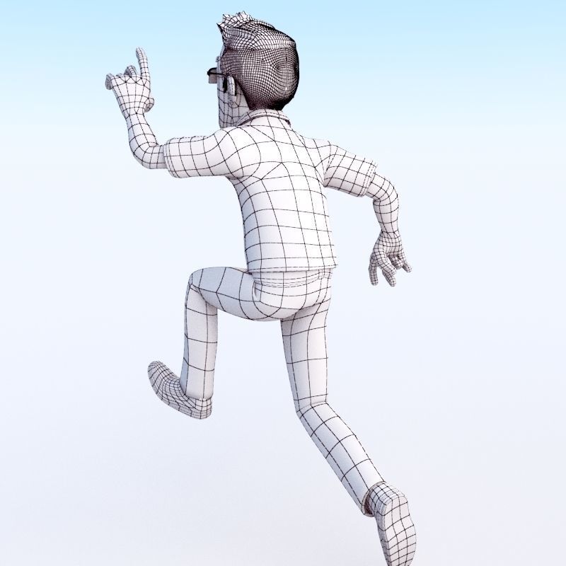 CARTOON OFFICE MAN 3D model_24