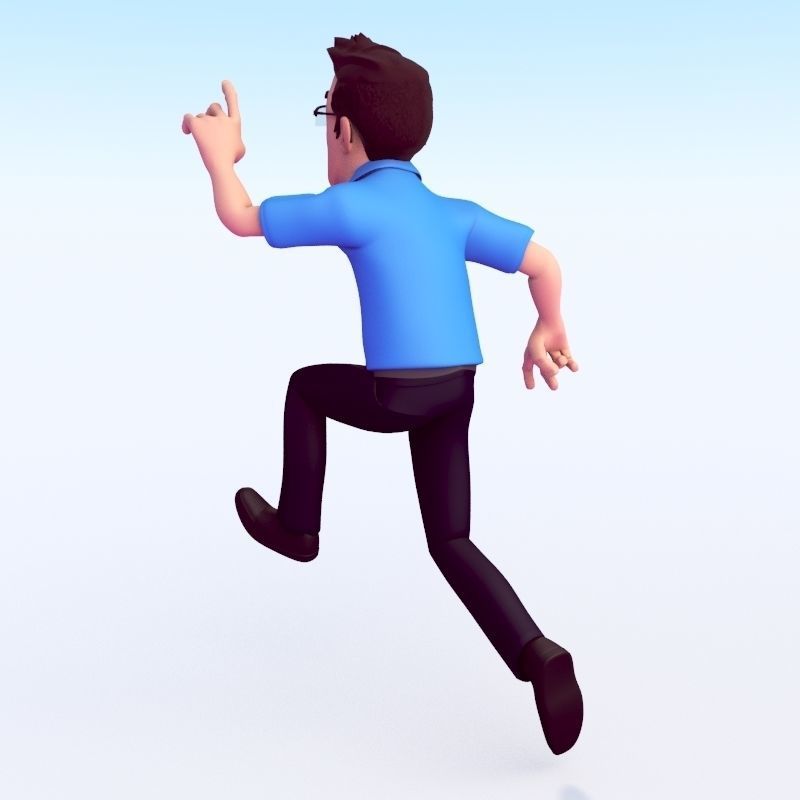 CARTOON OFFICE MAN 3D model_18