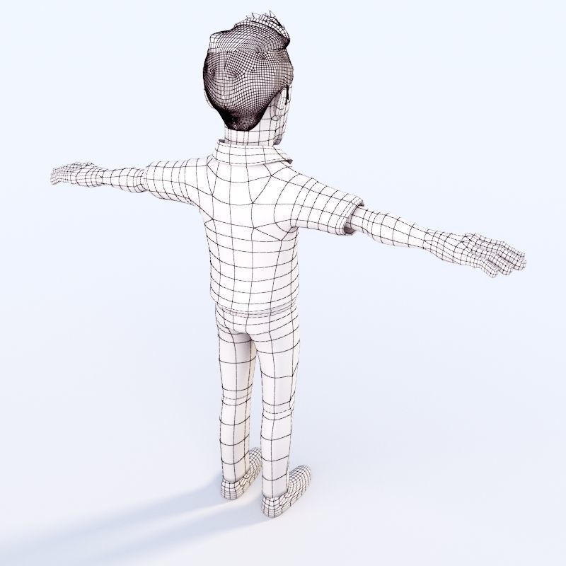 CARTOON OFFICE MAN 3D model_22