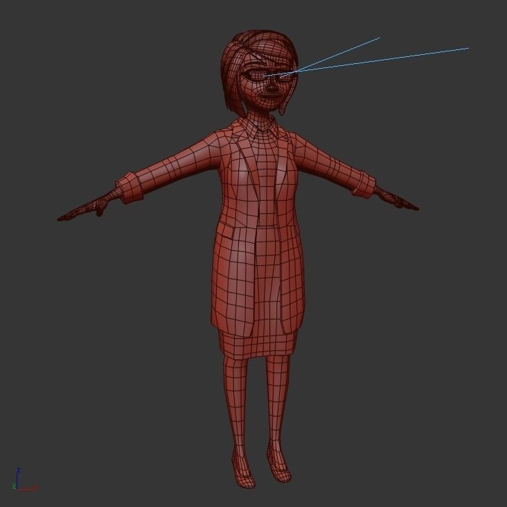 CARTOON DOCTOR MAN AND WOMEN 3D model_26